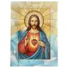 Sacred Heart of Jesus glass frame, 17 x 23.5 cm