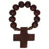 Rosary on cord Wood Brown