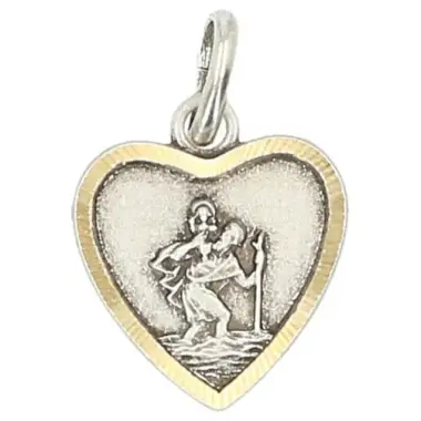 Medaille H Kristoffel - 12 mm - Metaal Verzilverd
