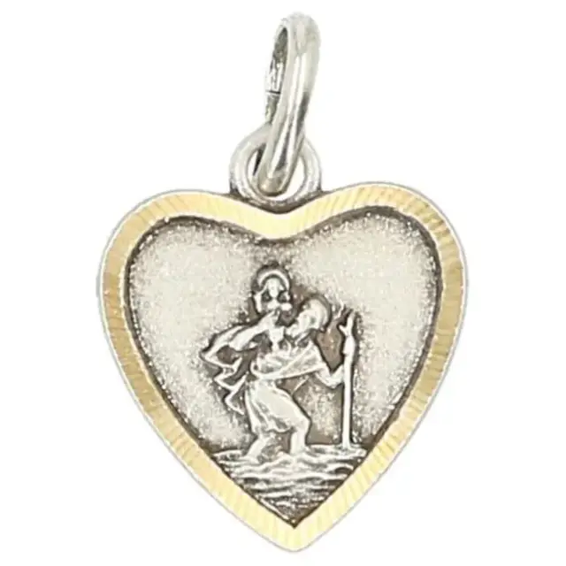 Medaille H Kristoffel - 12 mm - Metaal Verzilverd