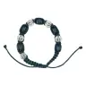 Bracelet s/corde Bois bleu + Méd Miraculeuses