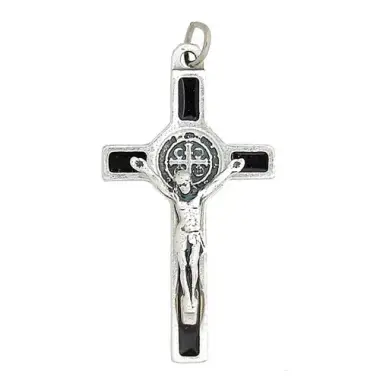 Croix St Benoît - 39 mm - Noir / Agté