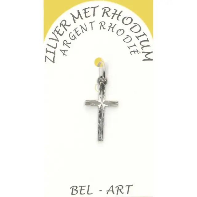 Croix Argent Rhodié - 18 X 10 mm