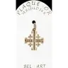 Croix Plaqué-Or Jérusalem - 16 X 16 mm