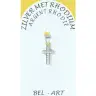 Croix Argent avec zircons - 12 X 7 mm