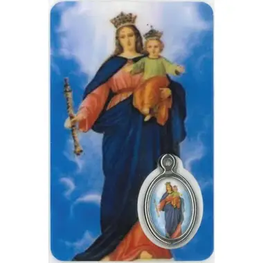 Carte-médaille-prière - Auxiliatrice - Néerlandais
