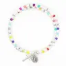 Armband-rozenkrans - glas korrels - Wonderbare medaille en kruis