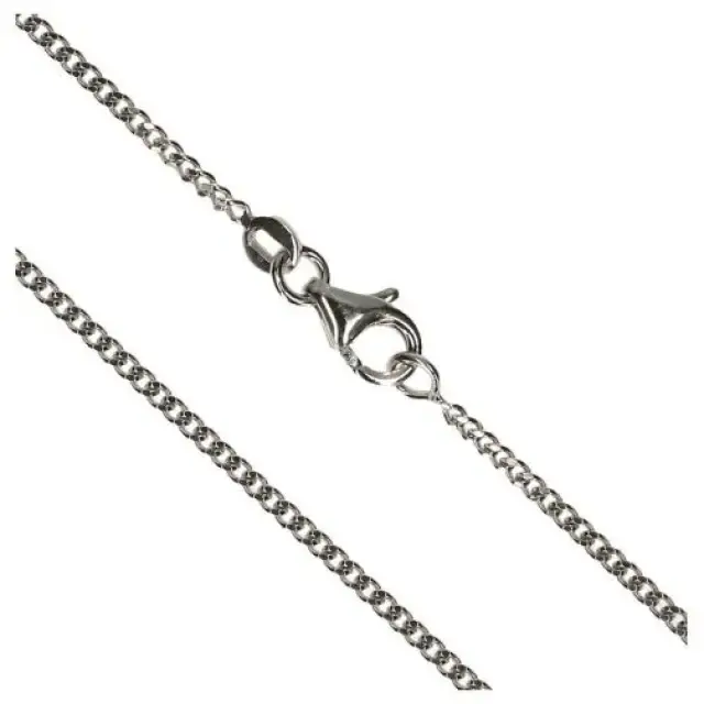 Chain gourmette 50cm Silver Rhodium