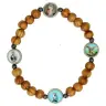 Elastic bracelet wood - various saints