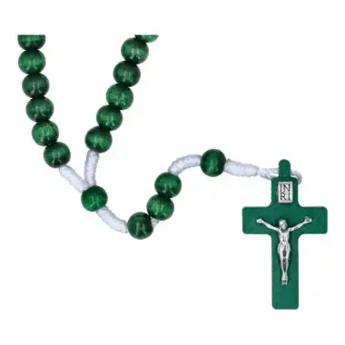 Rosary rope Wood green