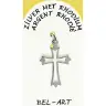 Rhodium Silver Cross 23 X 18 mm
