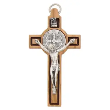 Cross St Benedict 8 X 4 cm Olive wood