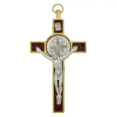 Cross St Benedict 8 X 4 cm Brown Email Box