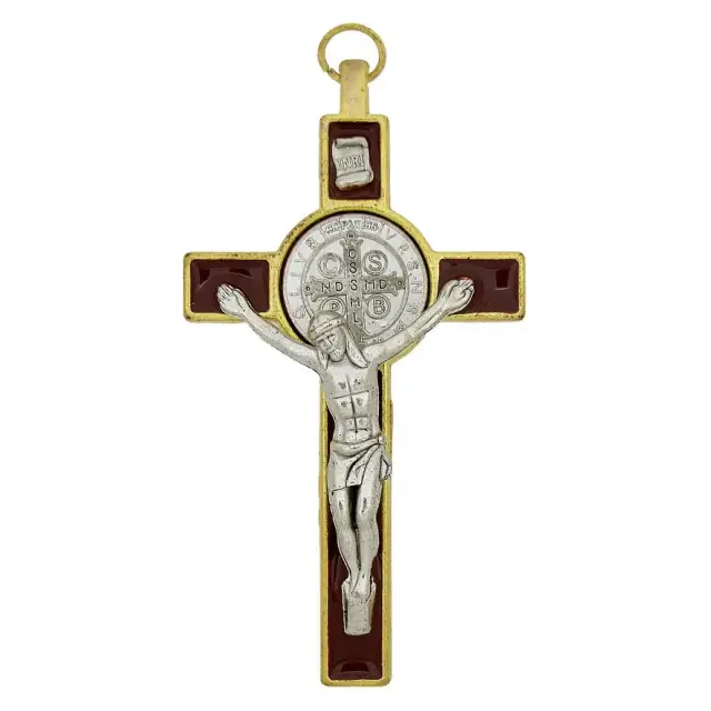 Cross St Benedict 8 X 4 cm Brown Email Box