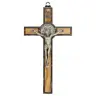 St. Benedict Cross 13 x 7 cm Metal and olive wood