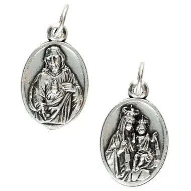 Medaille 18 mm OV - Scapulierl - Metaal verzilverd