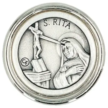 Médaille aimantée Sainte Rita 30 mm