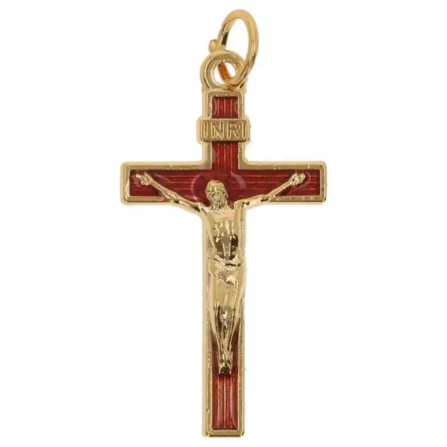 Croix 30 X 18 mm Email rouge