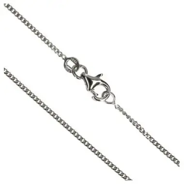 Chain gourmette 38cm Silver Rhodium