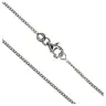 Gourmette 38 cm+Mousqueton - Argent Rhodié