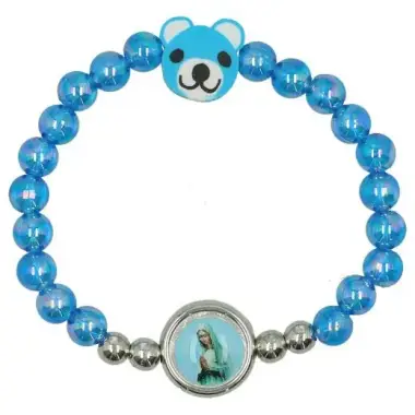 Bracelet sur élastique bleu