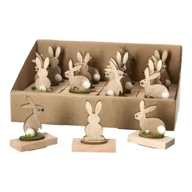 Paasgeschenk: houten konijn