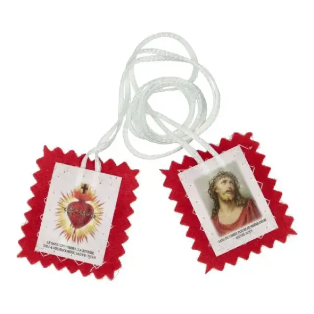 Scapular / fabric 45 x H55 mm Holy Blood