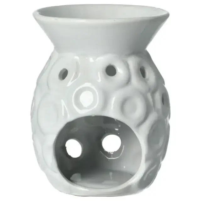 Brûle-huile H 12 cm - blanc