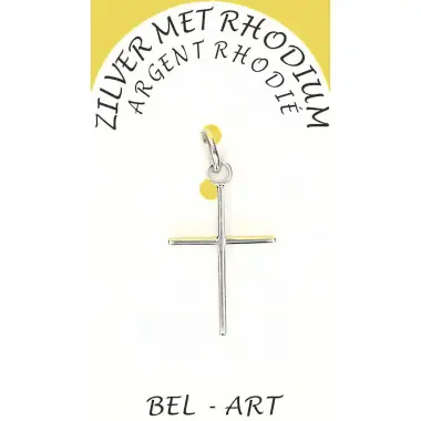 Rhodium Silver Cross 20 X 15 mm