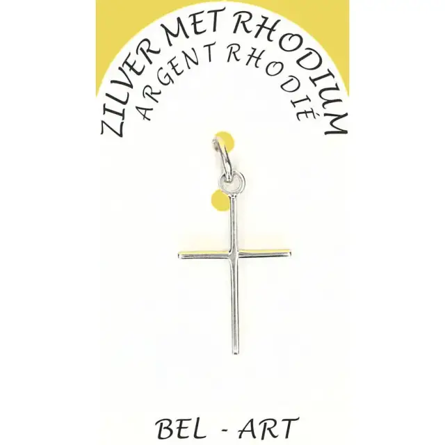 Croix Argent Rhodié - 20 X 15 mm