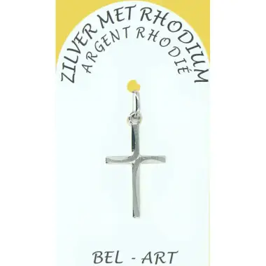 Rhodium Silver Cross 20 X 14 mm