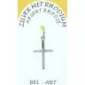 Rhodium Silver Cross 20 X 14 mm