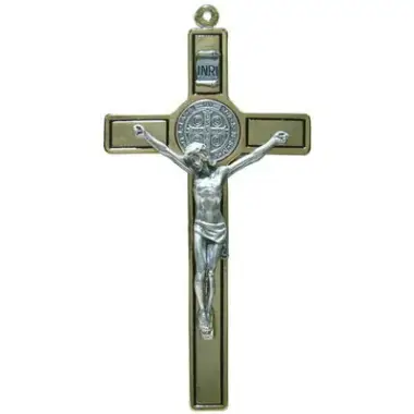 Cross St Benedict 12 cm Golden metal