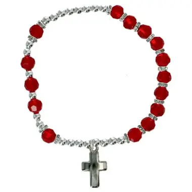 Bracelet sur élastique Rubis / Juillet