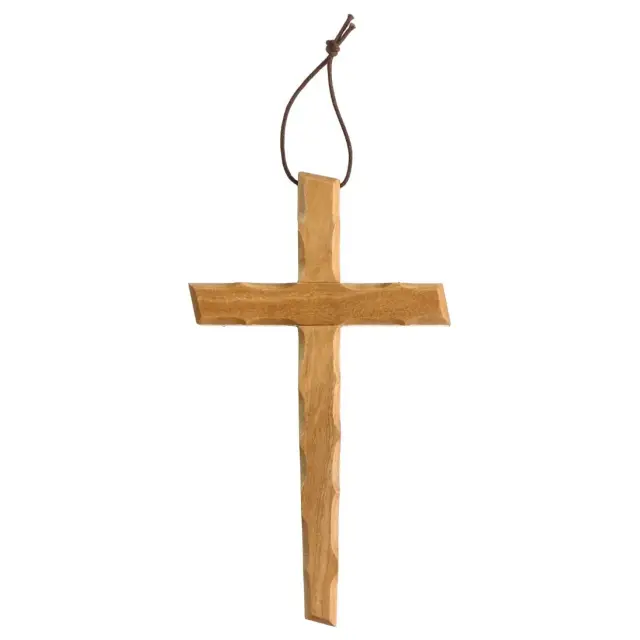 Croix Murale - 13 cm - Bois d'Olivier
