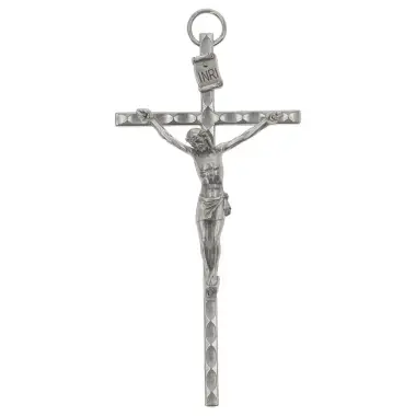 Wall Cross 11 cm Nickel Metal