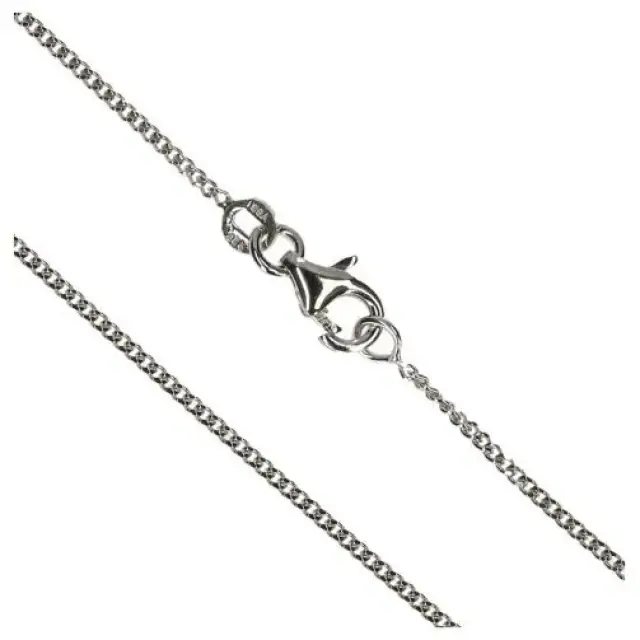 Gourmette 45 cm+Mousqueton - Argent Rhodié