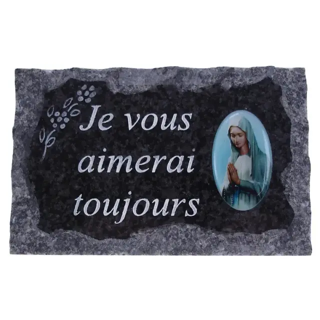 Cemetery plate 9x14 cm I will always love you