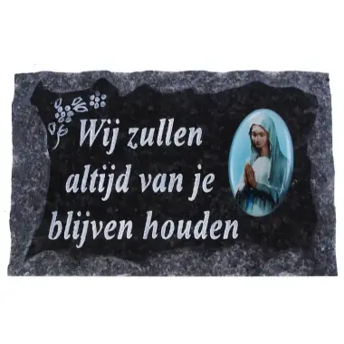 Plaque Cemetery 9x14 Wij zullen altijd van je blijven houden