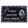 Plaque Cimetière A mes parents bien aimés 9X14 cm