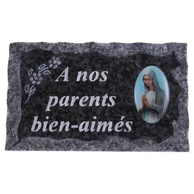 Plaque Cimetiere A Nos Parents Bien-Aimes 9x14