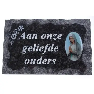 Plaque Cimetiére 9x14 cm - Aan onze geliefde ouders