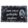 Plaque Cimetiére 9x14 cm - Aan onze geliefde ouders