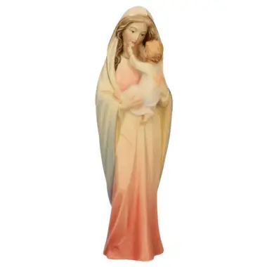 Houtsnijwerk Maria Met Kind 20 Cm Gekleurd