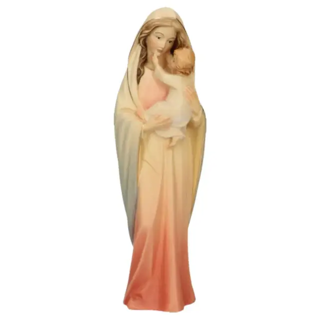 Houtsnijwerk Maria Met Kind 20 Cm Gekleurd