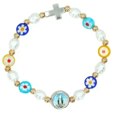 Bracelet s/élastique effet Murano