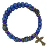 Armband-rozenkrans - glas korrels - Wonderbare medaille en kruis
