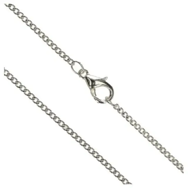 Chaîne 50 cm + Mousqueton - Métal Argenté