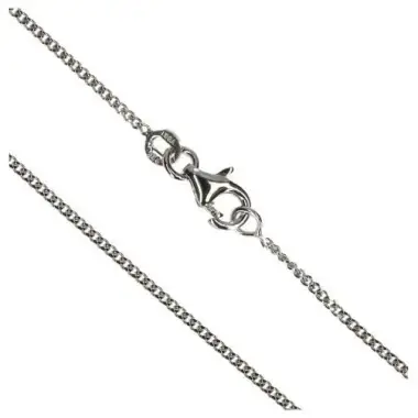 Chain gourmette 42 cm hook Silver Rhodium