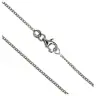 Gourmette 42 cm+Mousqueton - Argent Rhodié
